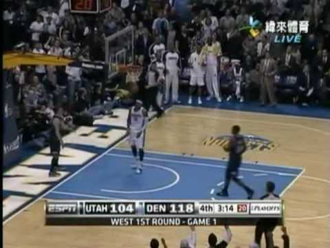 Carmelo Anthony career high playoffs 42pts against Jazz 2010