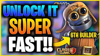 How to Get/Unlock 6th Builder BOB in Coc 2023🔥(Fastest Upgrade Guide 🤩)