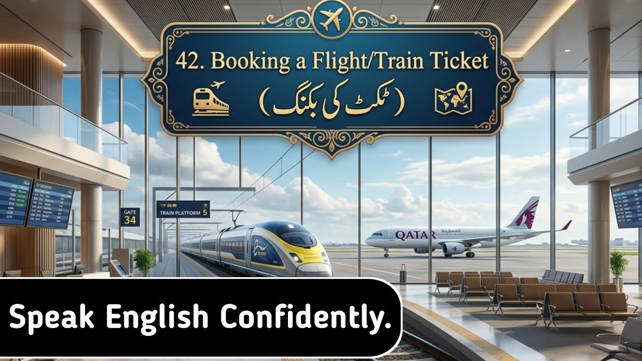 Bina Grammar English Kaise Bolen? | English Bolane Ka Tarika| 42. Booking a Flight/Train Ticket