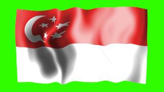 Download lagu Singapore Waving Flag - Green Screen Footage mp3