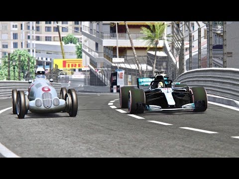Mercedes F1 2018 vs Mercedes F1 1937 - Monaco