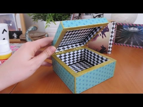 diy: personaliza una caja con papel y modpodge