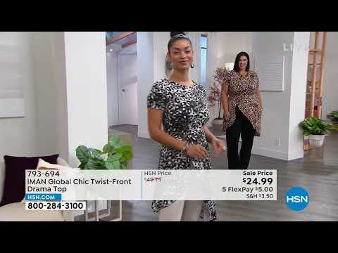 IMAN Global Chic TwistFront Drama Top