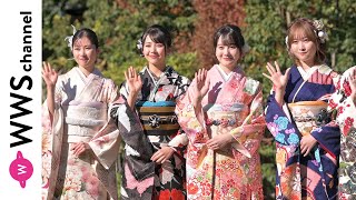 本田望結・本田紗来・井頭愛海・ギュナイ滝美、艶やかな着物姿で2025年の目標を語る「姉へのメールを早く返す努力をしたい」＜オスカープロモーション2025年新春晴れ着撮影会＞