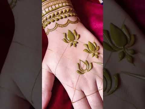 #babifreitas#bridtrend back side lotus mehindi design wedding and festivals special design#hinakhan