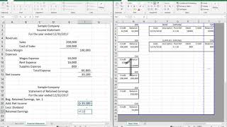 General Ledger to Financial statements