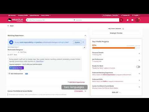 Watch: Write Your Work Experience in Seconds with Maukerja AI