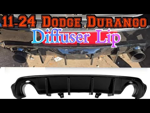 11-24 Dodge Durango Rear Bumper Lip Diffuser installation Hidden clips