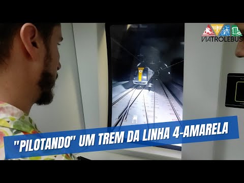 FUI CONHECER O SIMULADOR DE TRENS DA LINHA 4-AMARELA DO METRÔ