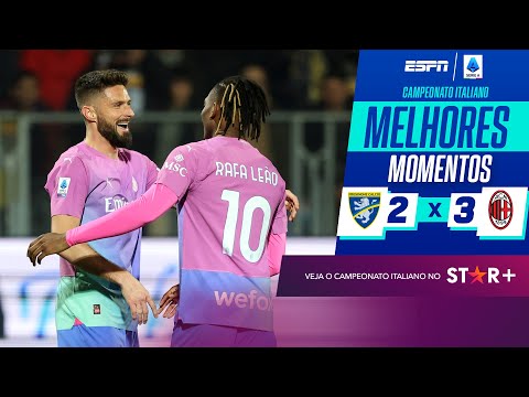 Gols e lances de Fronsinone x Milan