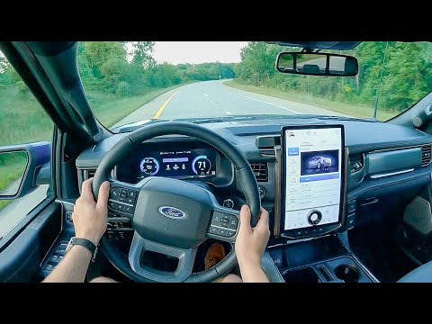 2022 Ford F-150 Lightning Lariat - POV Test Drive (Binaural Audio)
