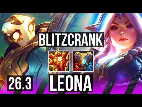 BLITZCRANK & Ezreal vs LEONA & Kai'Sa (SUP) | KR Diamond | 26.3