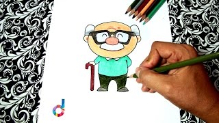 How to draw a Grandpa (easy!) | Step by step drawings
