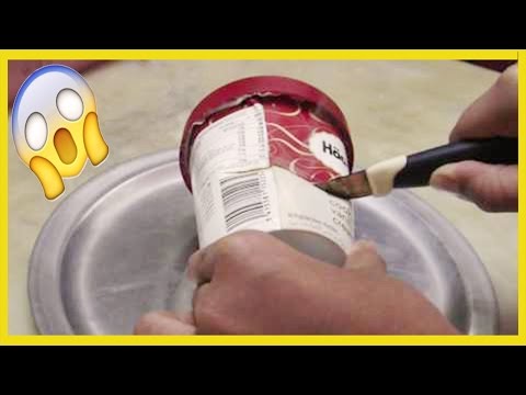 1000 DEGREE KNIFE VS ICE CREAM CONTAINER!!