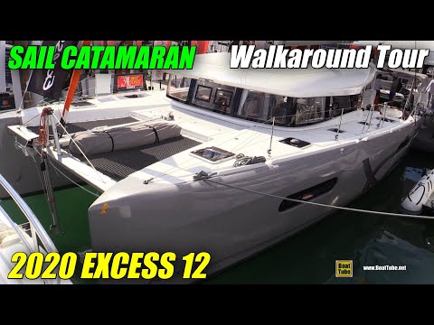 2020 Excess 12 Sail Catamaran - Walkaround Tour - 2020 Miami Boat Show