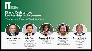 Black Resistance: Leadership in Academe