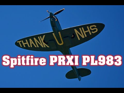 Supermarine Spitfire PRXI PL983 Over Arrowe Park Hospital.