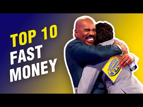 Top 10 Fast Money scores from first players on Family Feud! Steve Harvey FREAKS out!
