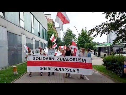 VIDEO. Białorusini solidarni z&nbsp;Białorusią - na&nbsp;ulicach Białegostoku