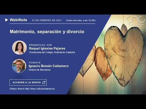 WebiNot 9 Matrimonio, separación y divorcio
