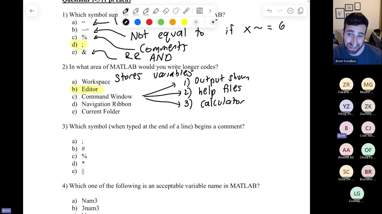 MATLAB - Exam #1 Review
