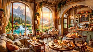 Smooth Jazz Coffee in Cozy Cabin River to Melt Stress ☕~ Jazz Music to Ease Mind After Long Day