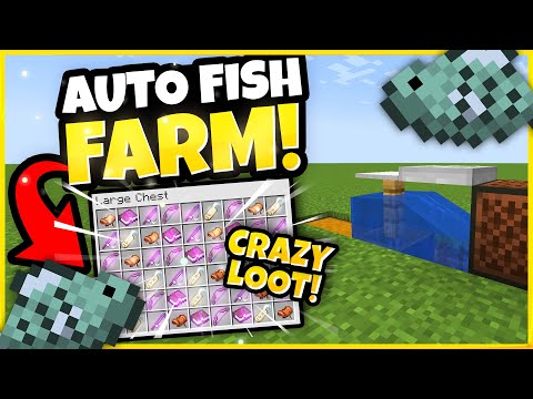 EASIEST Automatic AFK Fish Farm Tutorial (Java & Bedrock) - Minecraft 1.20