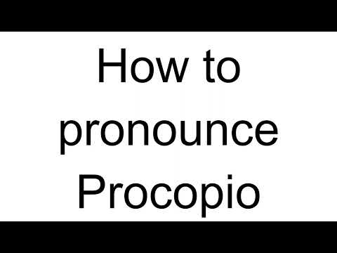 How to Pronounce Procopio (Italian)