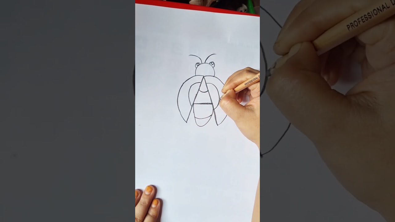 Draw insects from alphabets ABCD#diy#drawingtutorial #drawing #insects #fun #kindergarten #art