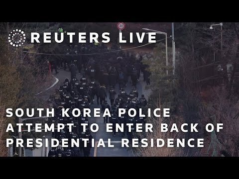 LIVE: South Korea police attempt to enter back of presidential residence