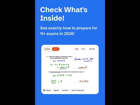 FREE 2026 11+ Exam Maths Past Papers Topicwise Questions with Detailed Solutions | 95% Success Rate!