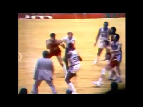 Darryl Dawkins vs Maurice Lucas fight NBA 1977 finals game 2