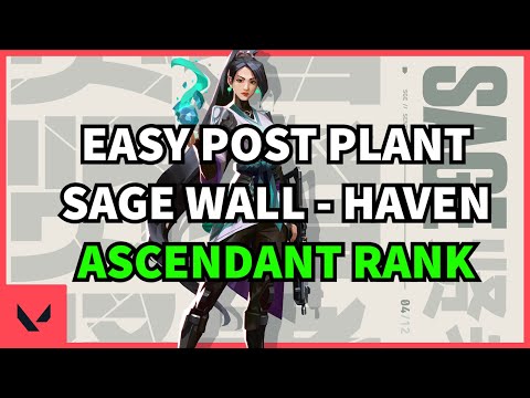EASY POST PLANT SAGE WALL ON HAVEN #valorant #valorantclips #valorantgaming #sagewalls #haven