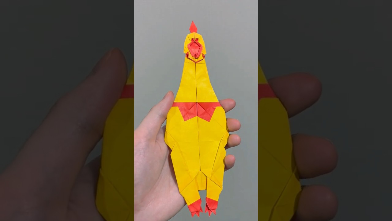 Making Origami Thrilling Chicken!!!/びっくりチキン折ってみた