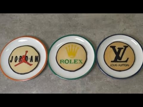 COMO HACER TUS LOGOS FAVORITOS. PANCAKE ART - FERRARI, NIKE JORDAN AIR, LOUIS VUITTON, ROLEX