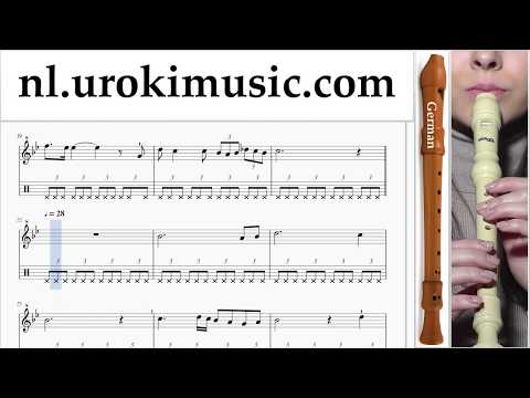 Blokfluit Leren Spelen (G.) Schubert - Ave Maria Tablatura Deel#2 um-b799