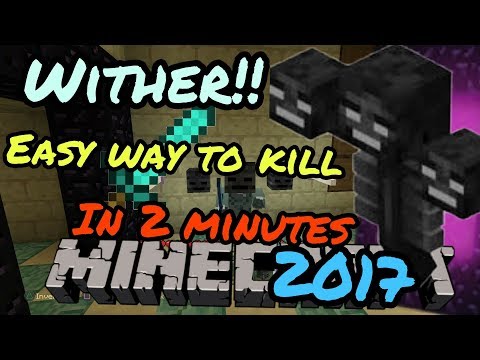 Minecraft how to kill wither easy way 2017 Video