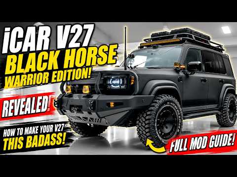 Thumbnail for iCAR V27 Black Horse Warrior Edition 2027 | Revealed! | How to Make Your V27 This Badass🔥 by Video c, SUV, video, Car, vide