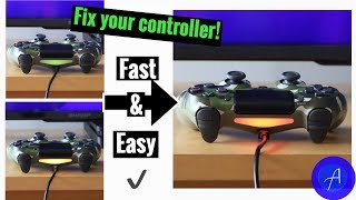 How to fix a PS4 controller with yellow and green flashing lights