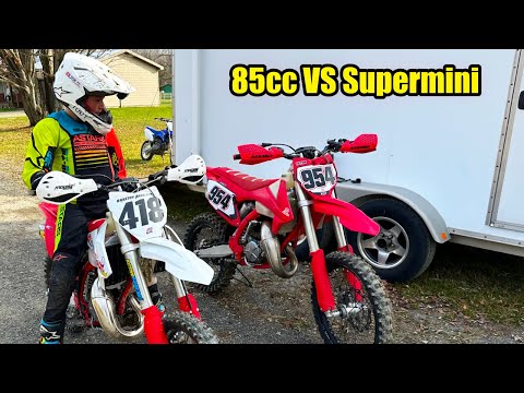 Thumbnail for Big Difference! KTM/ Gas Gas/ Husqvarna 85cc VS Supermini 105cc 2-Stroke Motocross Bikes (GasGas MC) by Supermini