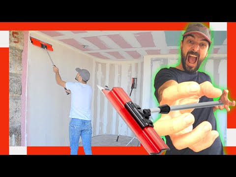🔥 How to SMOOTH PLADUR Wall with L'OUTIL PARFAIT Tools 👉 Drywall