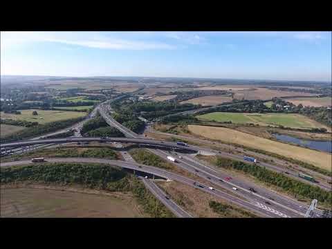 The London Orbital Motorway, M25 At Junction Two.