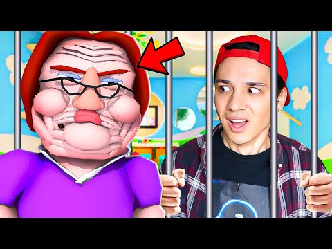 УБЕЖАЛ ИЗ ДЕТСКОГО САДИКА! УЖАСНО ЗЛАЯ НЯНЯ в РОБЛОКС!😱