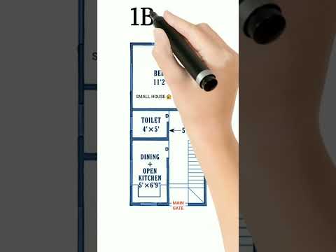 12 × 22 Ghar Ka Naksha || 12 × 22 House Plan || 264 Sqft 1Bhk house plan || #shortvideo #houseplan