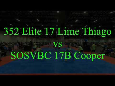 352 Elite 17 Lime Thiago vs SOSVBC 17B Cooper