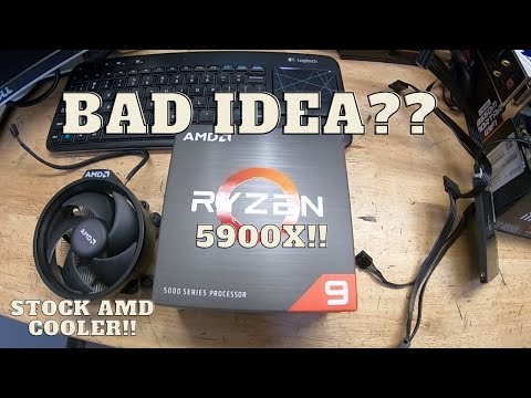 Stock AMD cooler on a Ryzen 5900x!!