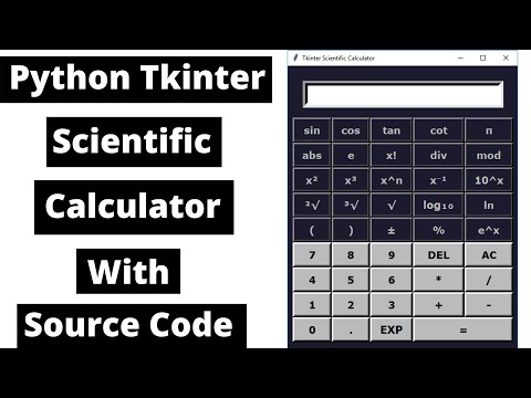 Python Mini Project Scientific Calculator Tkinter Python Project 2021
