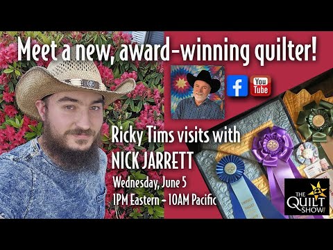 Ricky Tims LIVE - Meet a New Award-Winning Quilter