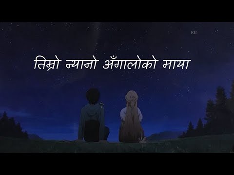 Timro Nyano Angalo Ko Maya || Aaudai Jadai || Lyrics Video