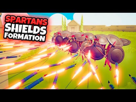 SPARTANS SHIELDS FORMATION VS EVERY RANGED UNITS | TABS MODDED GAMEPLAY